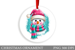 Snowman Christmas Ornament. Snowman Ornament Design Product Image 1