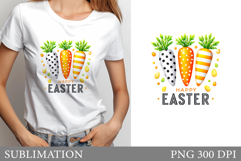 Happy Easter Sublimation. Carrot T-Shirt Design Product Image 1