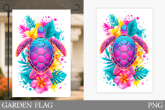 Sea Turtle Garden Flag Design. Sea Garden Flag Sublimation Product Image 1