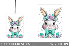 Cute Bunny Car Air Freshener Design. Cute Bunny Sublimation Product Image 1