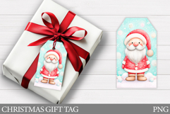 Santa Claus Gift Tag Printable. Christmas Gift Tag Design Product Image 1