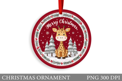 Cute Giraffe Christmas Ornament. Christmas Ornament Design Product Image 1