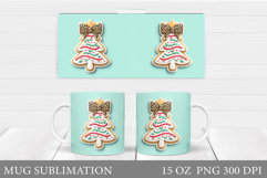 Christmas Tree Mug Design. Christmas Tree Mug Sublimation Product Image 1