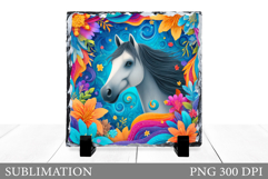 Horse Slate Design. Cute Horse Sublimation Product Image 1
