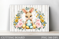 Easter Bunny Cutting Board. Easter Cutting Board Sublimation Product Image 1