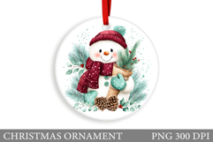Snowman Christmas Ornament. Snowman Ornament Design Product Image 1