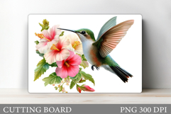 Hummingbird Cutting Board. Flowers Kitchen Cutting Board Product Image 1