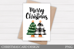 Christmas Card Printable. Christmas Tree Card Design Product Image 1