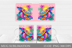 Cute Turtle Mug Design. Summer Mug Sublimation Product Image 1