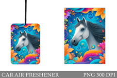Horse Car Air Freshener. Car Air Freshener Sublimation Product Image 1