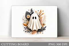 Ghost Cutting Board Sublimation. Halloween Cutting Board Product Image 1