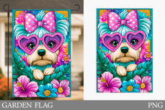 Cute Dog Garden Flag Design. Funny Garden Flag Sublimation Product Image 1