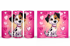 Valentines Dog Tumbler Design. Valentine Tumbler Sublimation Product Image 2