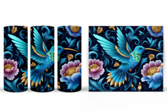 Hummingbird Tumbler Sublimation. Bird Flowers Tumbler Product Image 2