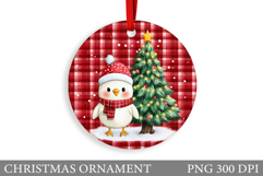 Cute Chicken Christmas Ornament. Christmas Sublimation Product Image 1
