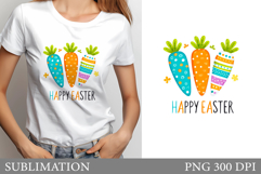 Happy Easter Sublimation. Carrot T-Shirt Design Product Image 1