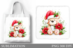 Christmas Bear Tote Bag. Christmas Tote Bag Sublimation Product Image 1
