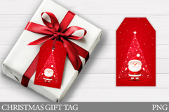 Santa Claus Gift Tag Printable. Christmas Gift Tag Design Product Image 1