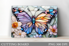 Butterfly Cutting Board. Flower Cutting Board Sublimation Product Image 1
