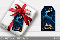 Christmas Deer Gift Tag . Christmas Gift Tag Design Product Image 1