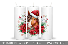 Christmas Horse Tumbler. Christmas Tumbler Sublimation Product Image 1