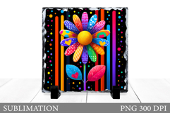 Floral Slate Design. Flowers Sublimation Product Image 1
