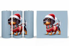 Christmas Dog Tumbler Design. Christmas Tumbler Sublimation Product Image 2