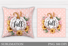 Pumpkin Pillow Design. Pumpkin Sublimation Product Image 1
