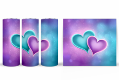 Hearts Tumbler Design. Hearts Valentine Tumbler Wrap Product Image 2
