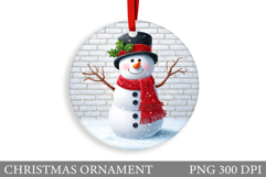 Snowman Christmas Ornament. Winter Christmas Ornament Design Product Image 1