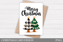 Christmas Card Printable. Christmas Tree Card Design Product Image 1