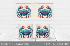 Crab Mug Design. Crab Mug Wrap Sublimation Product Image 1