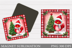 Cardinal Magnet Design. Christmas Magnet Sublimation Product Image 1