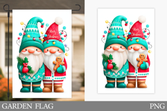 Christmas Gnome Garden Flag. Christmas Garden Flag Design Product Image 1