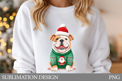 Christmas Dog T-Shirt Design. Christmas Sublimation Product Image 1