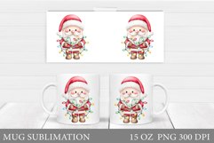 Santa Claus Mug Design. Christmas Mug Sublimation Product Image 1