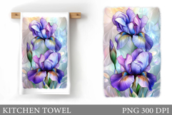 Floral Kitchen Towel Design. Flowers Kitchen Towel Product Image 1