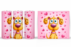 Valentines Dog Tumbler Design. Valentine Tumbler Sublimation Product Image 2