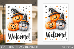 Welcome Garden Flag. Cute Halloween Garden Flag Design Product Image 1