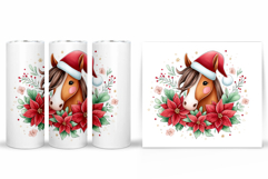 Christmas Horse Tumbler. Christmas Tumbler Sublimation Product Image 2