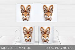 Cute Bunny Mug Design. Cute Bunny Sublimation Product Image 1
