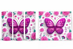 Butterfly Tumbler Design. Butterfly Tumbler Sublimation Product Image 2