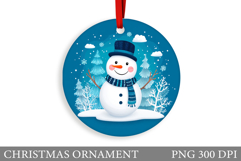 Cute Snowman Christmas Ornament. Christmas Ornament Design Product Image 1