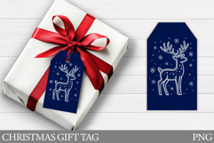 Reindeer Gift Tag Printable. Christmas Gift Tag Design Product Image 1