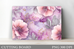 Floral Cutting Board Design. Flowers Cutting Board Product Image 1