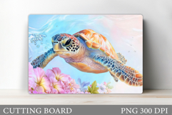 Turtle Kitchen Cutting Board. Sea Turtle Cutting Board Product Image 1