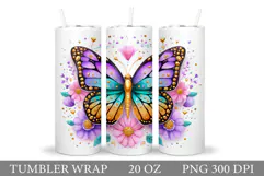 Butterfly Tumbler Sublimation. Butterfly Sublimation Product Image 1