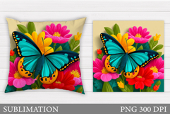 Butterfly Pillow Sublimation. Butterfly Sublimation Product Image 1