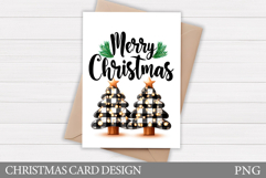 Christmas Card Printable. Christmas Tree Card Design Product Image 1