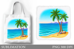 Palm Tree Sublimation. Palm Tree Tote Bag Sublimation Product Image 1